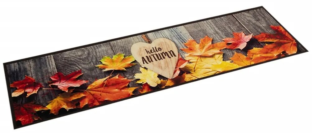 vidaXL Χαλί Κουζίνας Πλενόμενο Σχέδιο Autumn 60x300 εκ. Βελούδινο