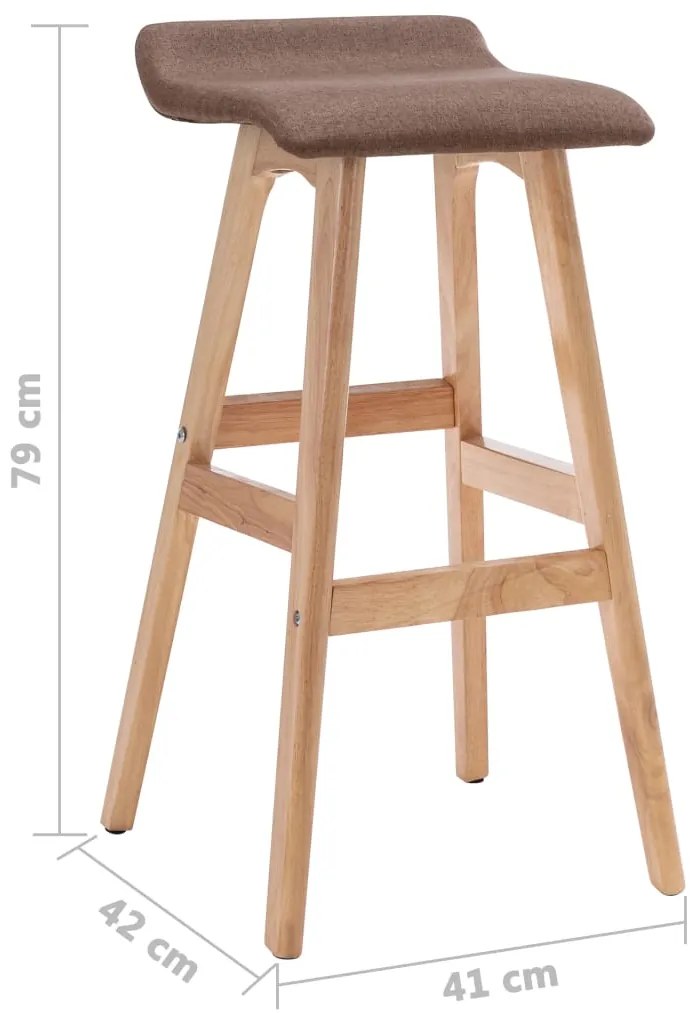 vidaXL Καρέκλα Μπαρ Χρώμα Taupe Υφασμάτινη