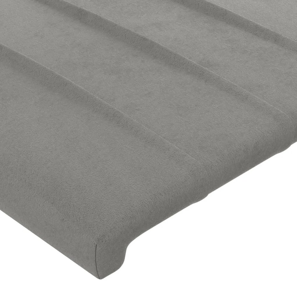 vidaXL Κεφαλάρια Κρεβατιού 2 τεμ. Αν. Γκρι 100x5x78/88 εκ. Βελούδινο