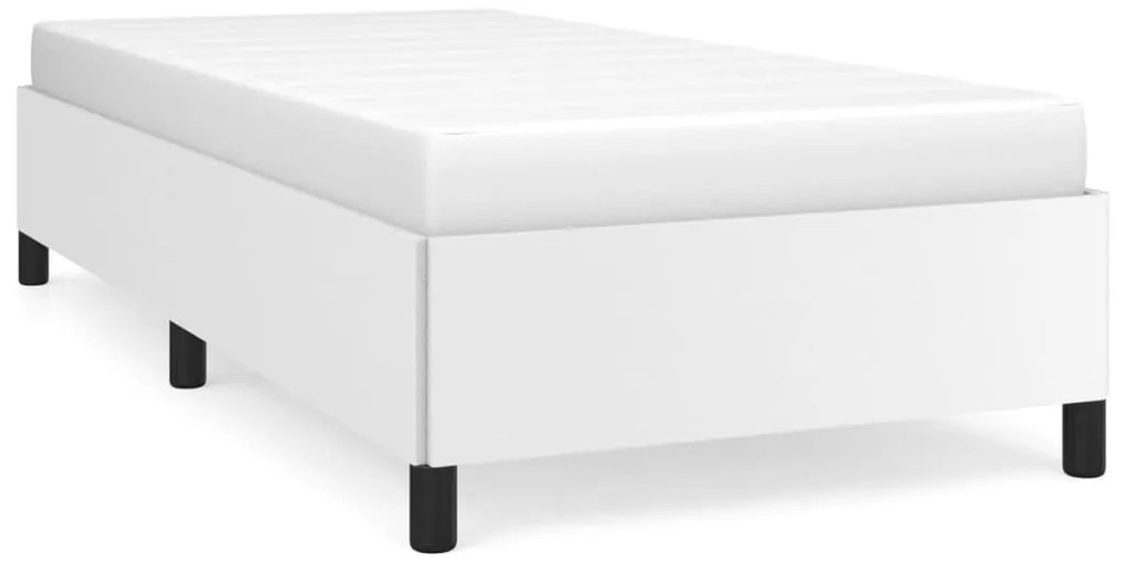 vidaXL Πλαίσιο Κρεβατιού Λευκό 90x200 εκ. από Συνθετικό Δέρμα