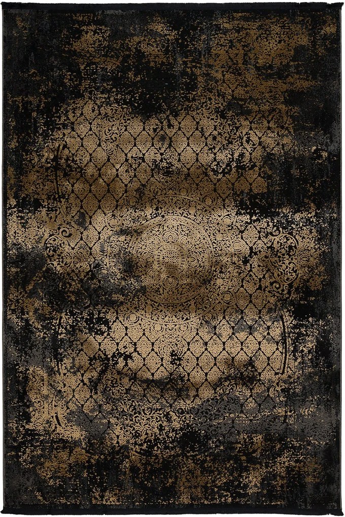 Χαλί Naf Naf Negro 15795 S01 Yellow-Black Βιοκαρπέτ 80X150cm