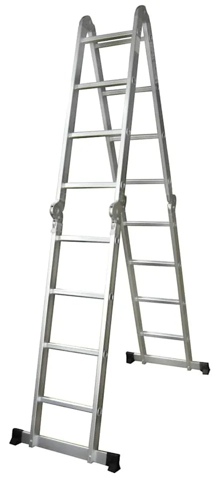 vidaXL Σκάλα Αλουμινίου με 8 Σκαλοπάτια 150 κ.