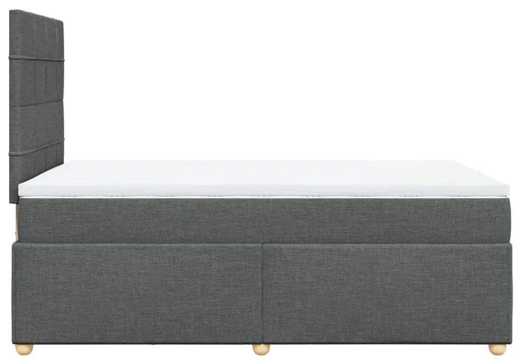 ΚΡΕΒΑΤΙ BOXSPRING ΜΕ ΣΤΡΩΜΑ ΣΚΟΥΡΟ ΓΚΡΙ 120X190 ΕΚ ΥΦΑΣΜΑΤΙΝΟ 3291220