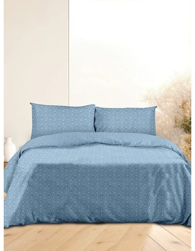 Σετ Σεντόνια Flannel 2042 Blue Μονό (160x260)