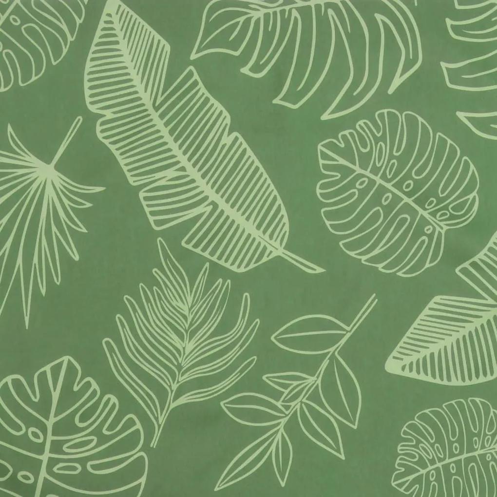 Μαξιλάρι Πάγκου Κήπου Σχέδιο Φύλλων 120 x 50 x 7 εκ. Υφασμάτινο - Πράσινο
