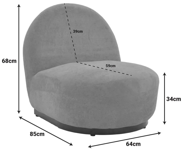 Πολυθρόνα Zenny pakoworld υφασμα terracotta 64x85x68εκ