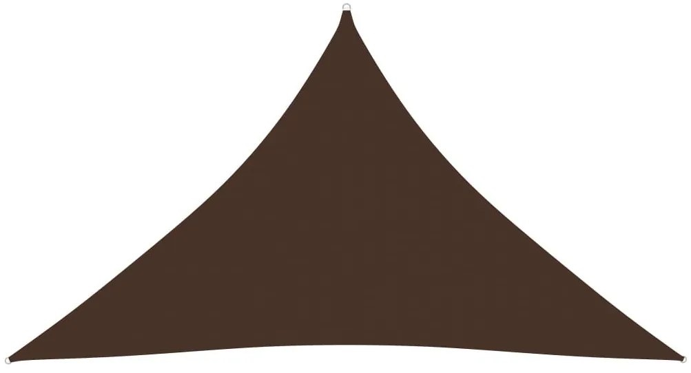 Πανί Σκίασης Τρίγωνο Καφέ 3,5 x 3,5 x 4,9 μ. από Ύφασμα Oxford - Καφέ