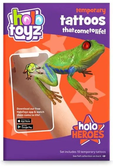 HoloToyz Tattoos Επαυξημένης Πραγματικότητας Σετ 10Τμχ Holo Heroes HTTA100HoloHer