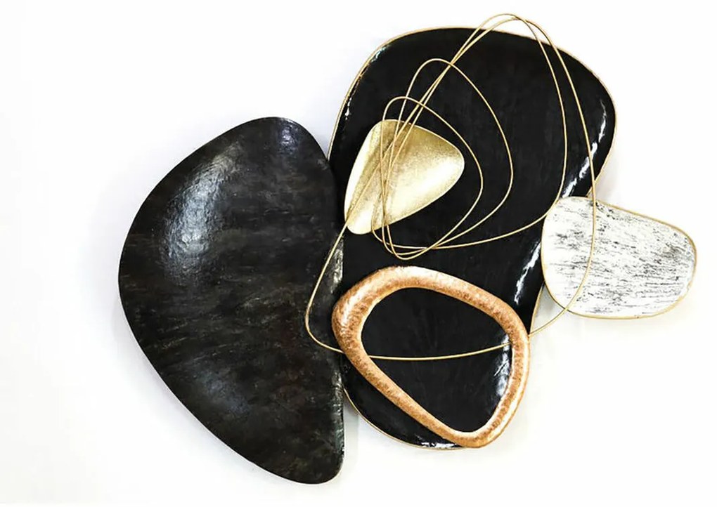 Διακόσμηση τοίχων DKD Home Decor Μαύρο Χρυσό Μέταλλο (99 x 10.2 x 86.4 cm)
