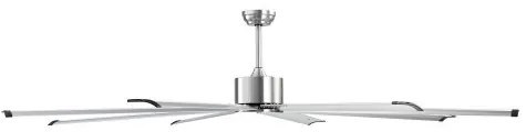 VEVOR 213 cm Aluminum Ceiling Fan Without Light Remote Control Brushed Nickel