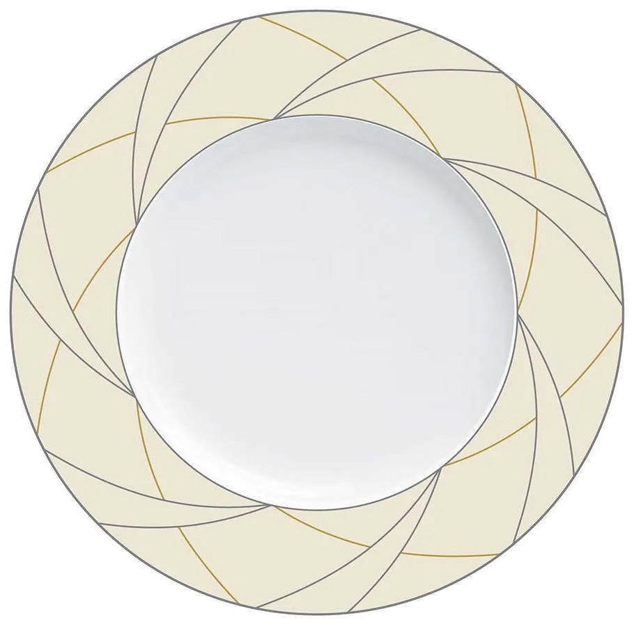 Πιάτο Ρηχό Global 42.265.01 Φ27cm Beige-Multi Cryspo Trio Porcelain