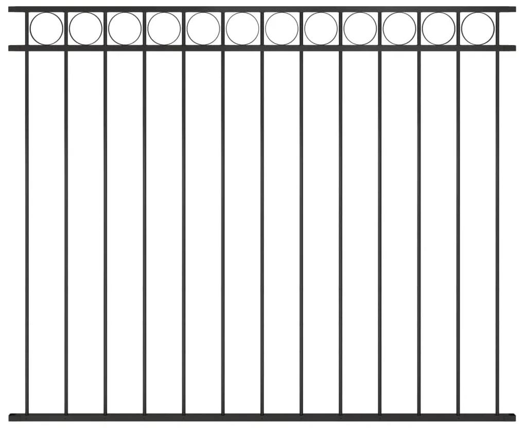 vidaXL Πάνελ Περίφραξης Μαύρο 1,7 x 1,5 μ. από Ατσάλι