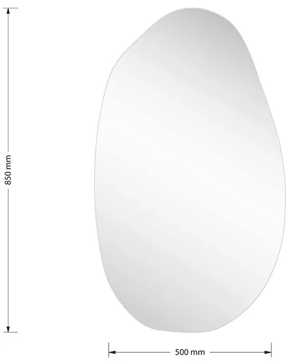 Καθρέπτης Frameless 2 pakoworld μαύρο 50x1.2x85εκ (1 τεμάχια)