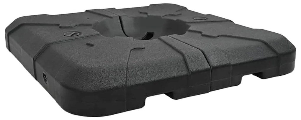 vidaXL Σετ Βάσης Ομπρέλας 2 pcs Μαύρο 88.5 x 88.5 x 12 εκ. Πλαστικό