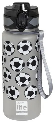 Ecolife Παγούρι Tritan BPA Free 500ml Football Γκρι 33-BO-2314