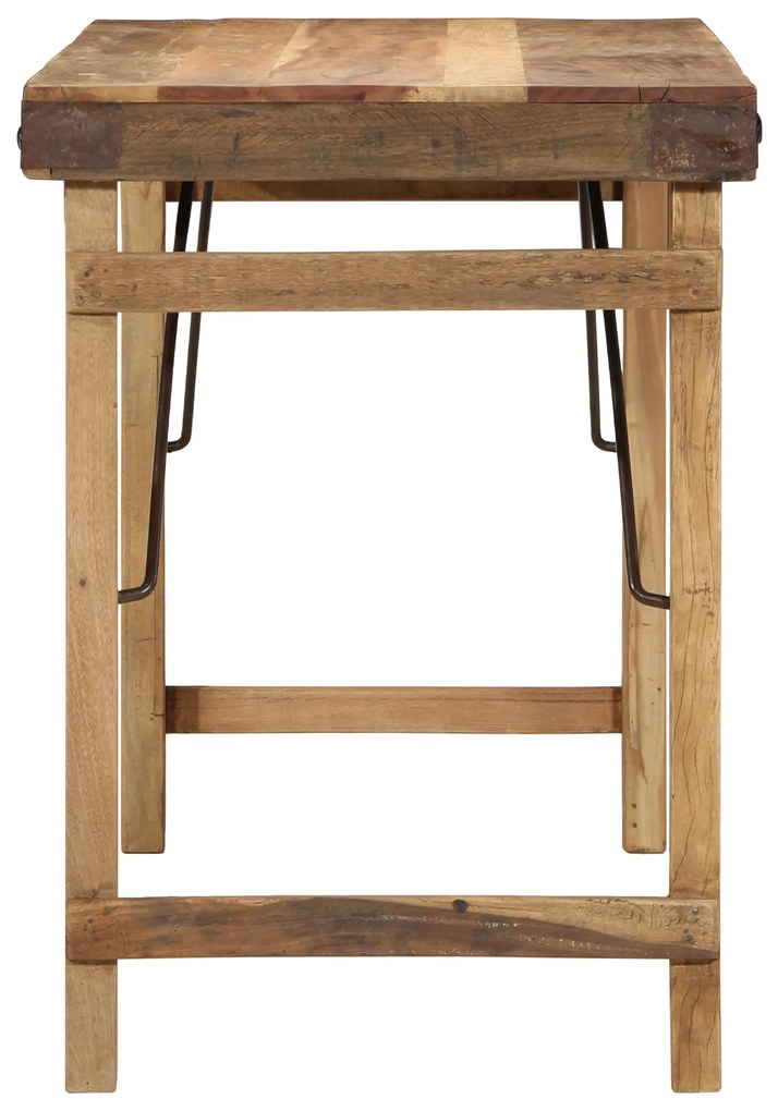 vidaXL Τραπεζαρία Καφέ 110 x 55 x 76 cm Μασίφ ανακυκλωμένο ξύλο