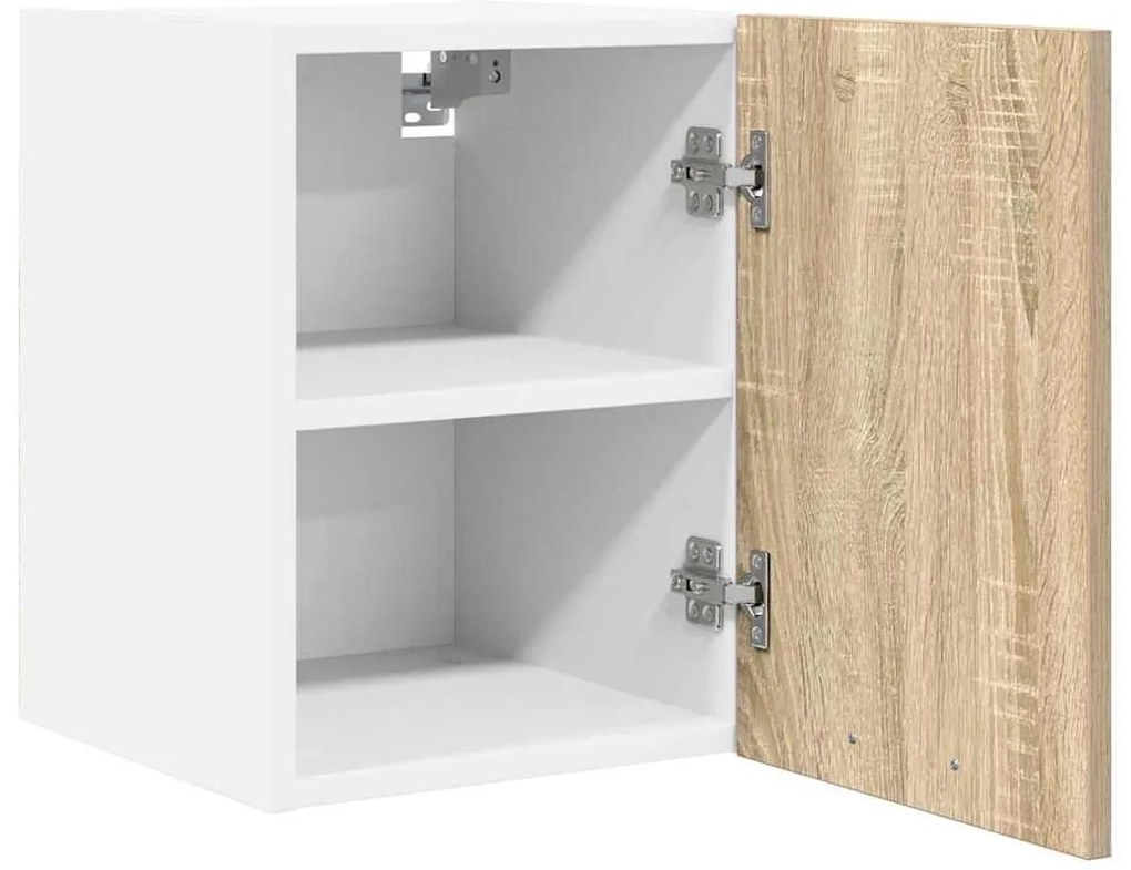 vidaXL Κρεμαστό ντουλάπι Σομόνα Δρυς και Λευκό 30 x 31 x 40 εκ.