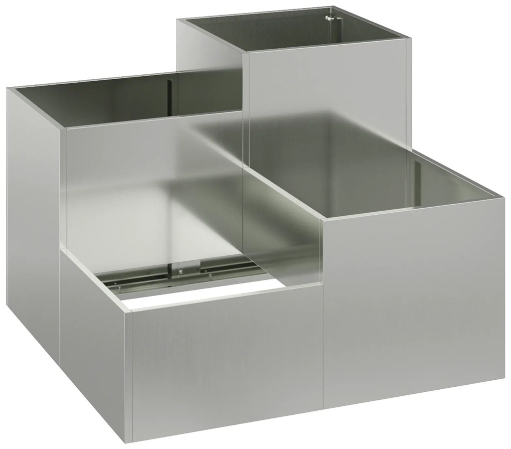 vidaXL Γλάστρα Κήπου 80x80x60 εκ Ανοξείδωτο Χάλυβα