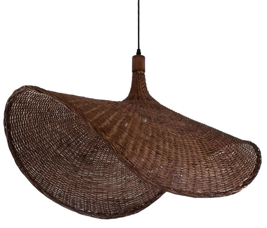 Φωτιστικό Οροφής Cuba 01768 Φ80x49cm 1xE27 Dark Brown GloboStar