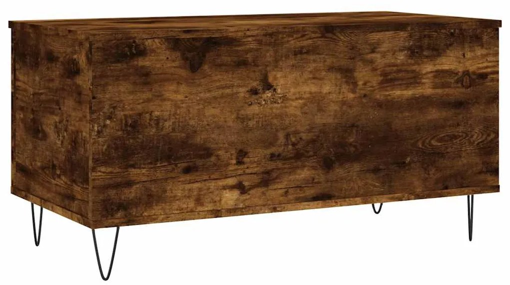 vidaXL Τραπεζάκι Σαλονιού Καπνιστή Δρυς 90x44,5x45 εκ. Επεξ. Ξύλο