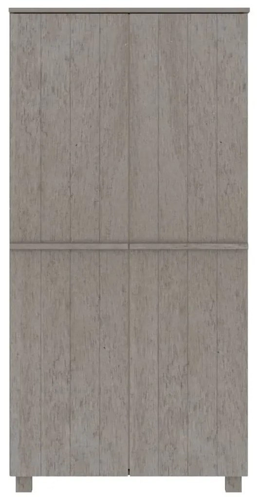 vidaXL Ντουλάπα HAMAR Αν. Γκρι 89 x 50 x 180 εκ. από Μασίφ Ξύλο Πεύκου