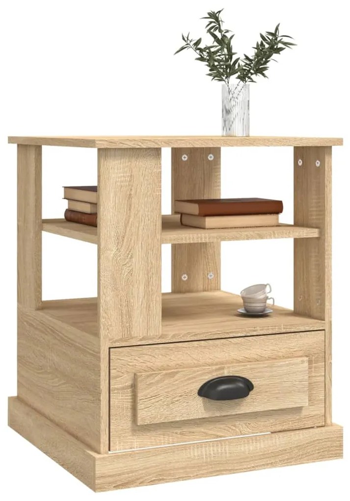 vidaXL Βοηθητικό Τραπέζι Sonoma Δρυς 50x50x60 εκ. Επεξεργασμένο Ξύλο