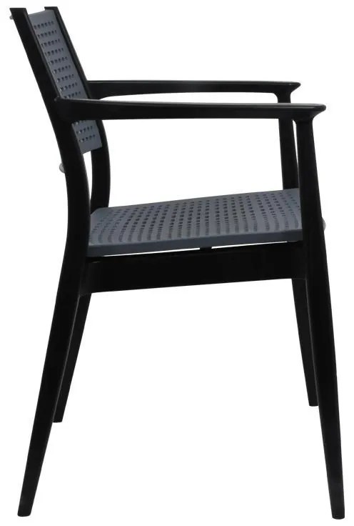 Καρέκλα Best Fylliana Μαύρο - Γκρί 57,5x55x80 εκ. 57.5x55x80 εκ.