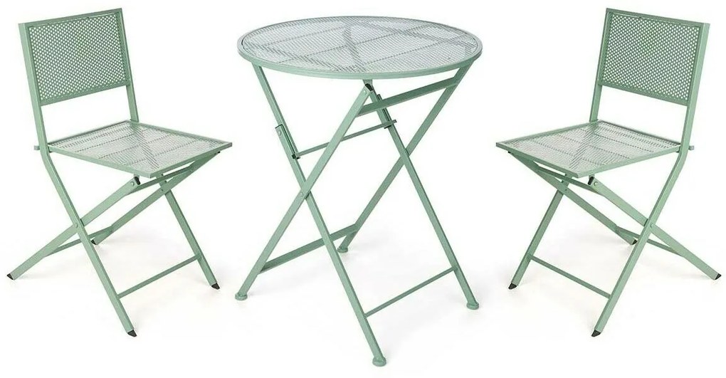 Σετ Τραπέζι με 2 Καρέκλες Ibergarden Πράσινο 0,96 x 60 x 22,5 cm