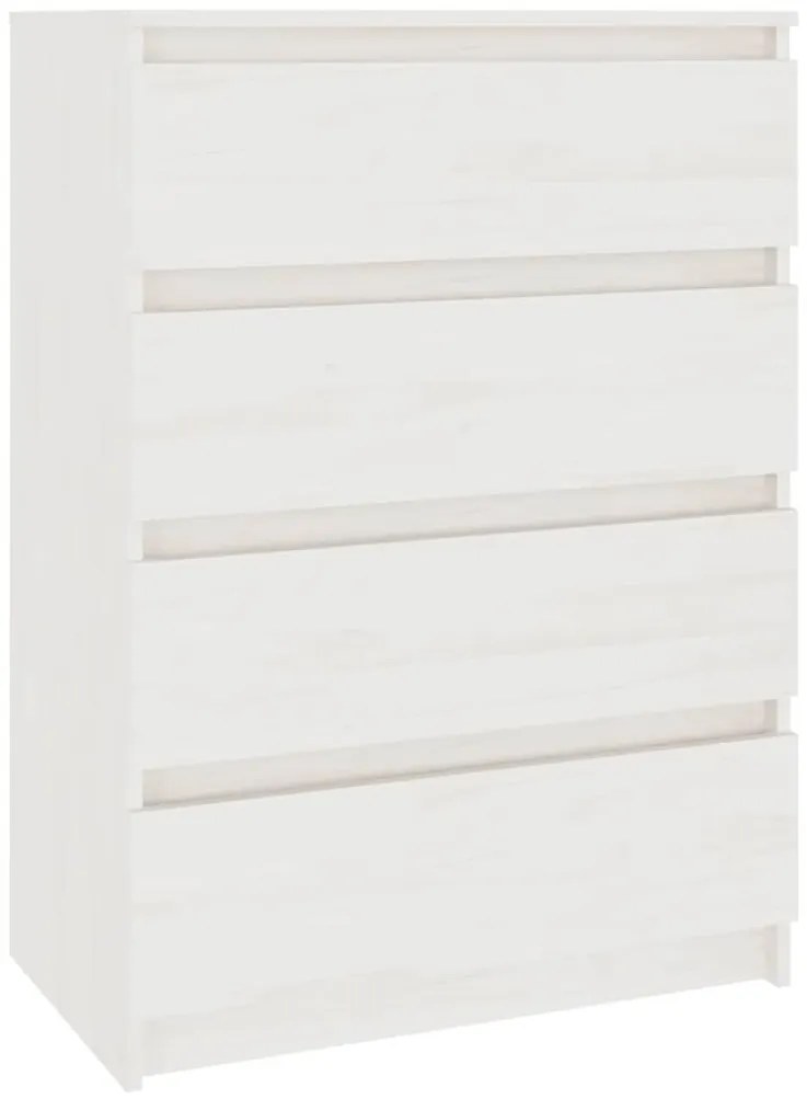 vidaXL Βοηθητικό Ντουλάπι Λευκό 60 x 36 x 84 εκ. από Μασίφ Ξύλο Πεύκου