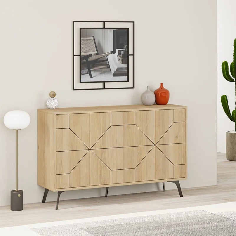 Μπουφές Dune Megapap χρώμα φυσικό οξιάς 123x35x77,4εκ.