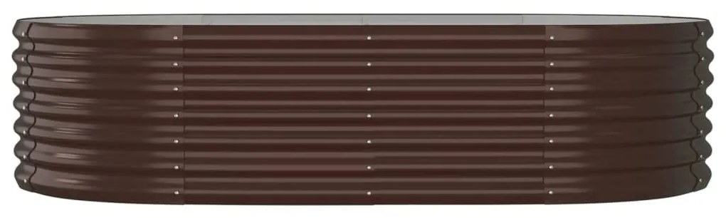 vidaXL Ζαρντινιέρα Καφέ 152x80x36 εκ. Γαλβανισμένος χάλυβας