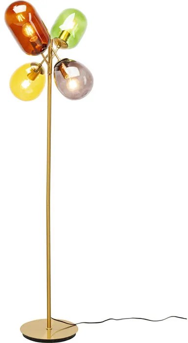 Φωτιστικό Δαπέδου Balloon Dance Μεταλλικό/Γυαλί Πολύχρωμο 48x48x160εκ. - Χρυσό