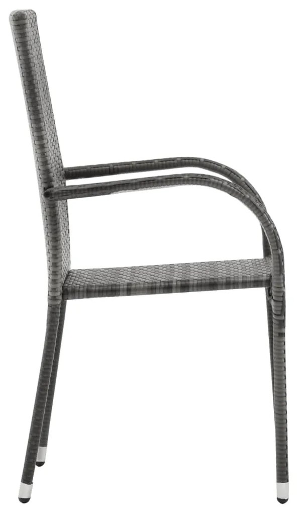 Σετ Τραπεζαρίας Κήπου 7 Τεμαχίων Γκρι / Μαύρο 3099411