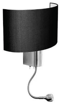Απλίκα Φωτιστικό Τοίχου LED E27 1W IP20 17-01100-5 ΦOS_ME-17-01100-5-Μαύρο 17-01100-5