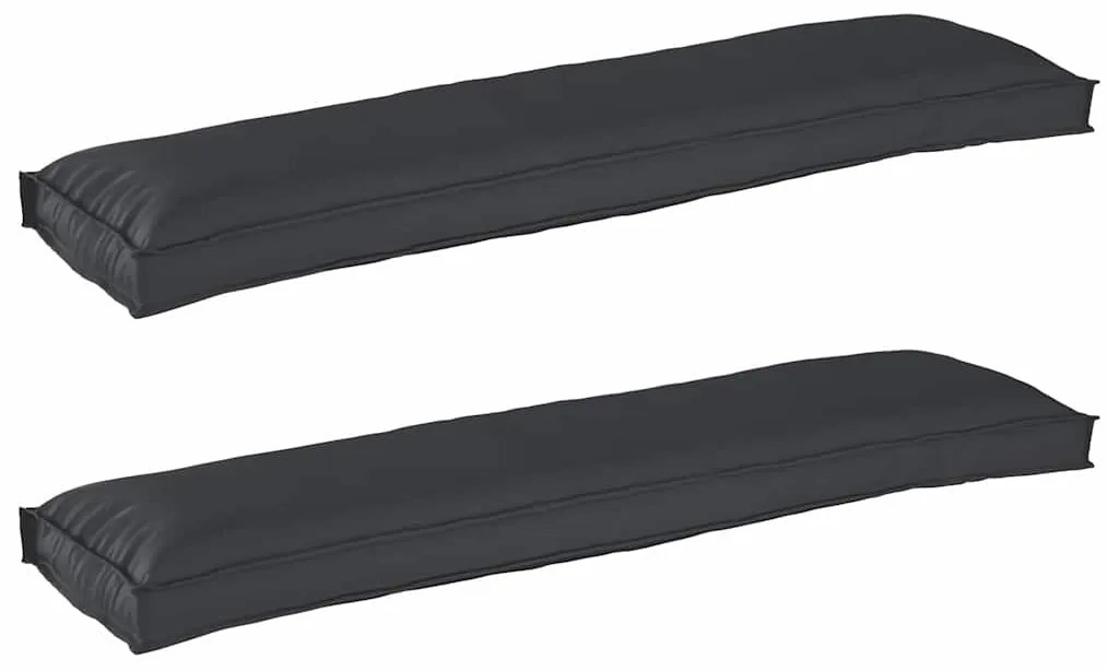 vidaXL Σετ Μαξιλαριών Πάγου 2 pcs Μαύρο 150 x 40 x 8 εκ. ύφασμα