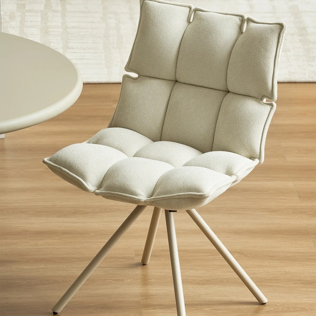 Καρέκλα Τραπεζαρίας (57x67x86) Spitishop Puffy Beige