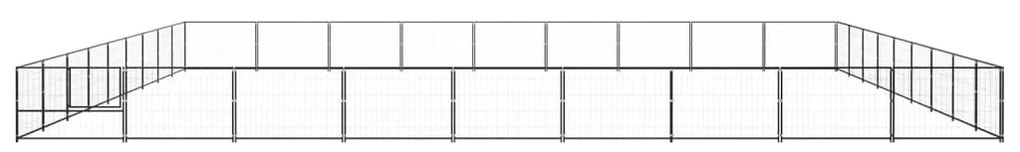 vidaXL Σπιτάκι Σκύλου Μαύρο 81 μ² Ατσάλινο