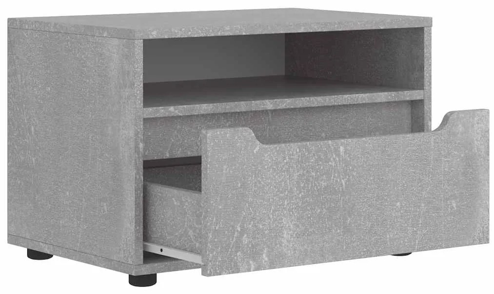 vidaXL ντουλάπι τηλεόρασης VISNES Γκρι μπετόν 60x40x38 cm