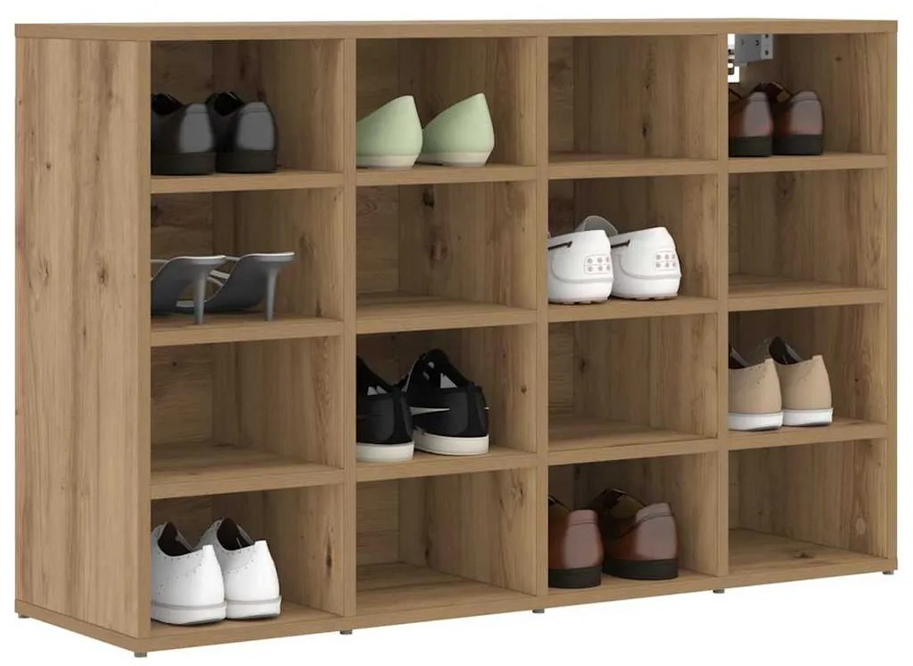 vidaXL Παπουτσοθήκη artisan δρυς 103 x 30 x 67 εκ. Επεξεργασμένο ξύλο