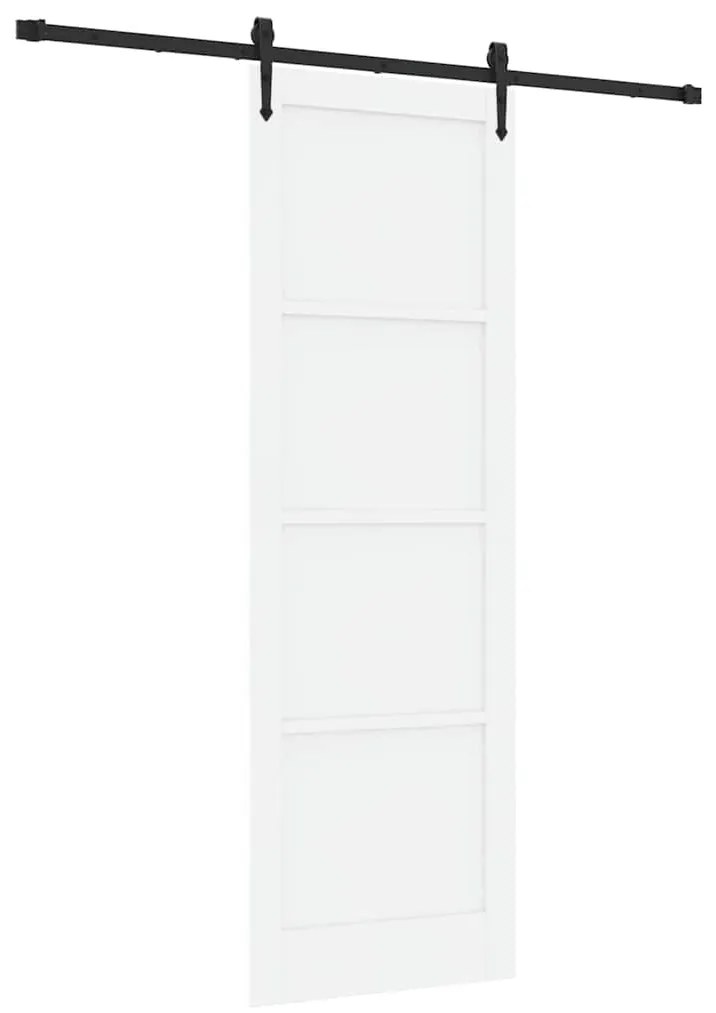 vidaXL Συρόμενη Πόρτα Λευκό και μαύρο 78 x 232 cm