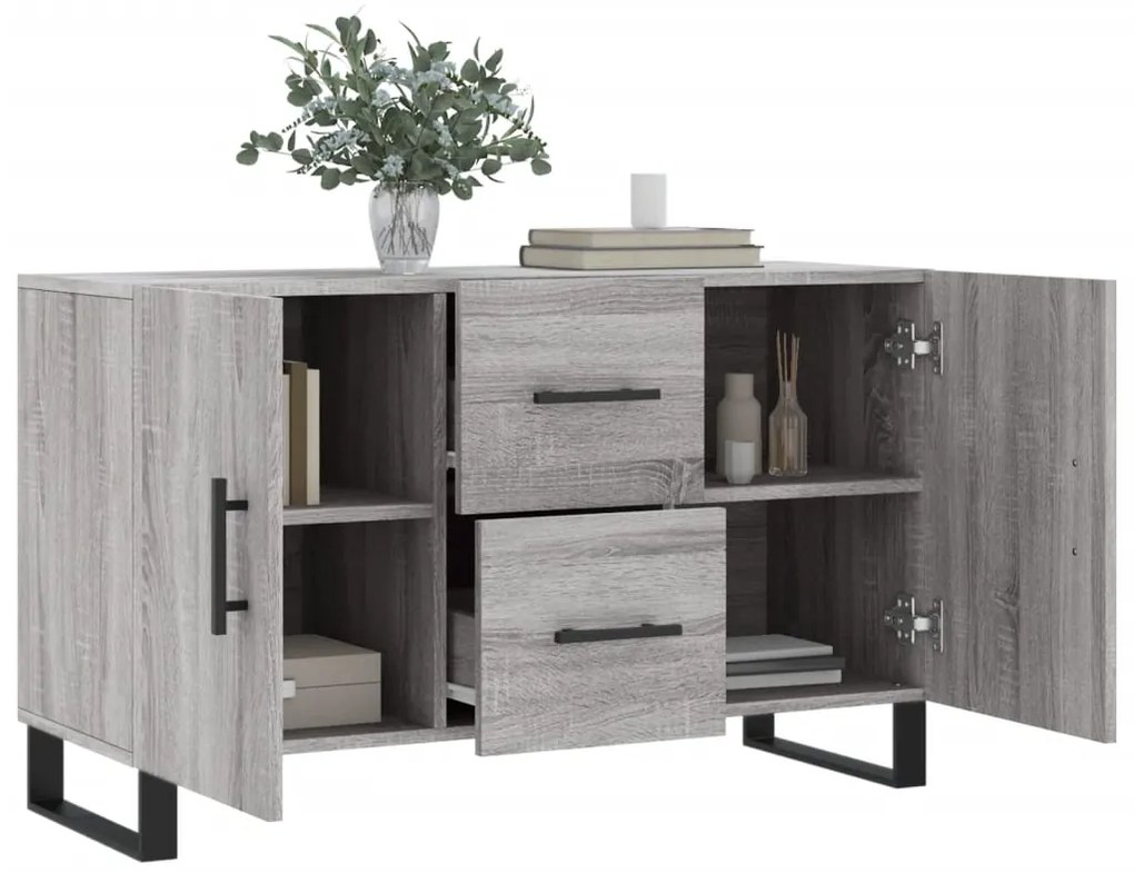 vidaXL Μπουφές Γκρι Sonoma 100 x 36 x 60 εκ. από Επεξεργασμένο Ξύλο