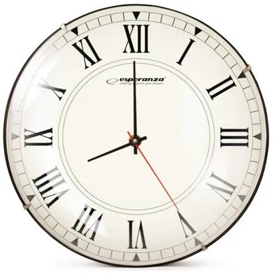ESPERANZA Ρολόι τοίχου Roma EHC018R, 30cm, λευκό