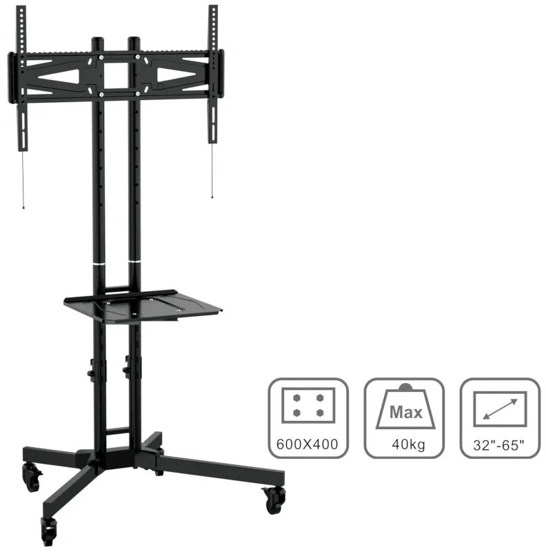 Osio OSM-7865 Τροχήλατη βάση τηλεόρασης 32″ – 65″ – VESA 600 x 400-185304-7865