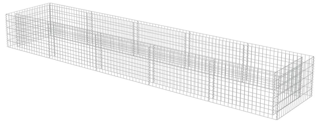 vidaXL Συρματοκιβώτιο-Γλάστρα Υπερυψωμένη 450x90x50 εκ. Γαλβ. Χάλυβας