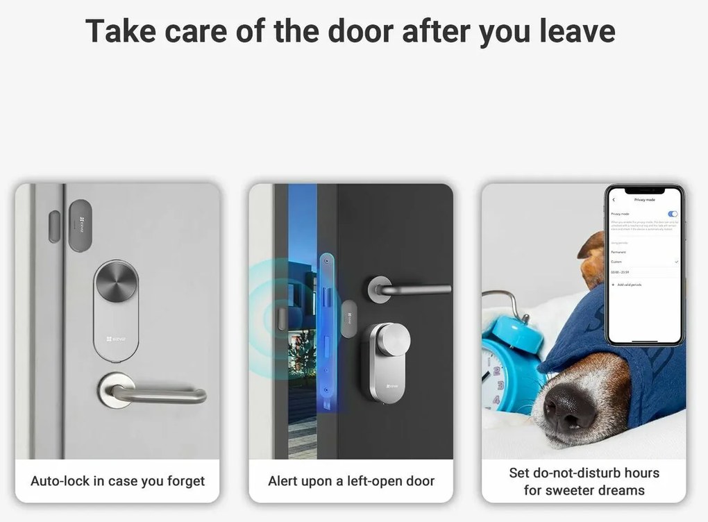 Έξυπνο κλειδαριά Ezviz DL01PRO-DL01CP- Λευκό Γκρι Αλουμίνιο