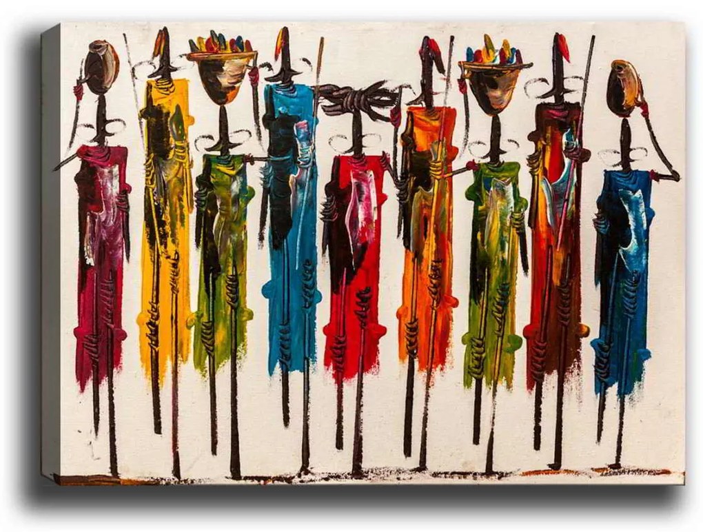 ΠΙΝΑΚΑΣ ΚΑΜΒΑΣ COLORFUL AFRICAN ART HM7197.02 100X3X70 εκ.