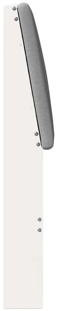 vidaXL Ταπετσαρισμένο κεφαλάρι Ανοιχτό γκρι 160 cm