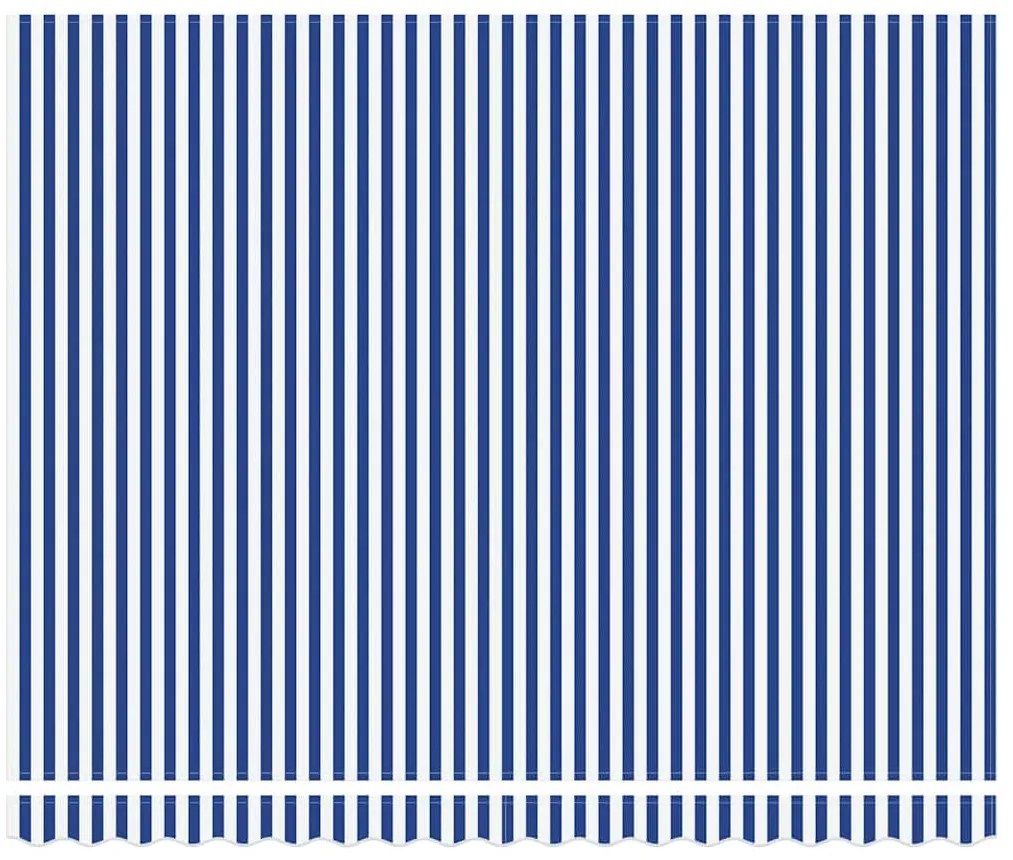 vidaXL Χειροκίνητο Ρολό Σκίασης Μπλε και Λευκό 400 x 300 εκ.