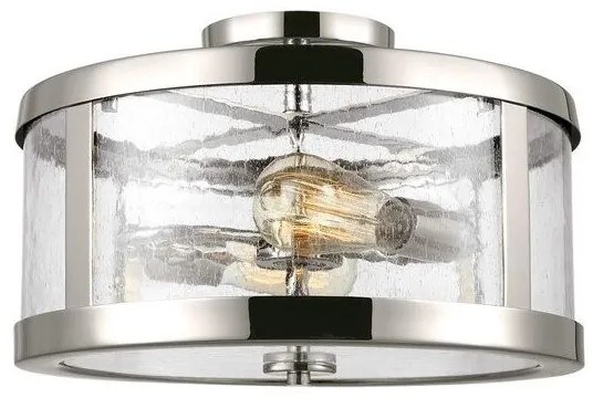 Πλαφονιέρα Φωτιστικό Οροφής 2xE27  Νίκελ  Harrow FE-HARROW-SF Elstead Lighting-FE-HARROW-SF-Νίκελ Ματ FE-HARROW-SF