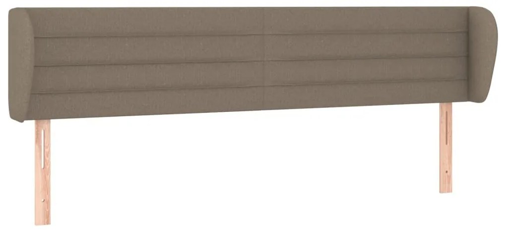 Κεφαλάρι με Πτερύγια Taupe 183x23x78/88 εκ. Υφασμάτινο - Μπεζ-Γκρι